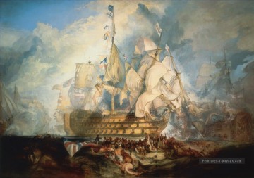 La bataille de Trafalgar Turner Peinture à l'huile